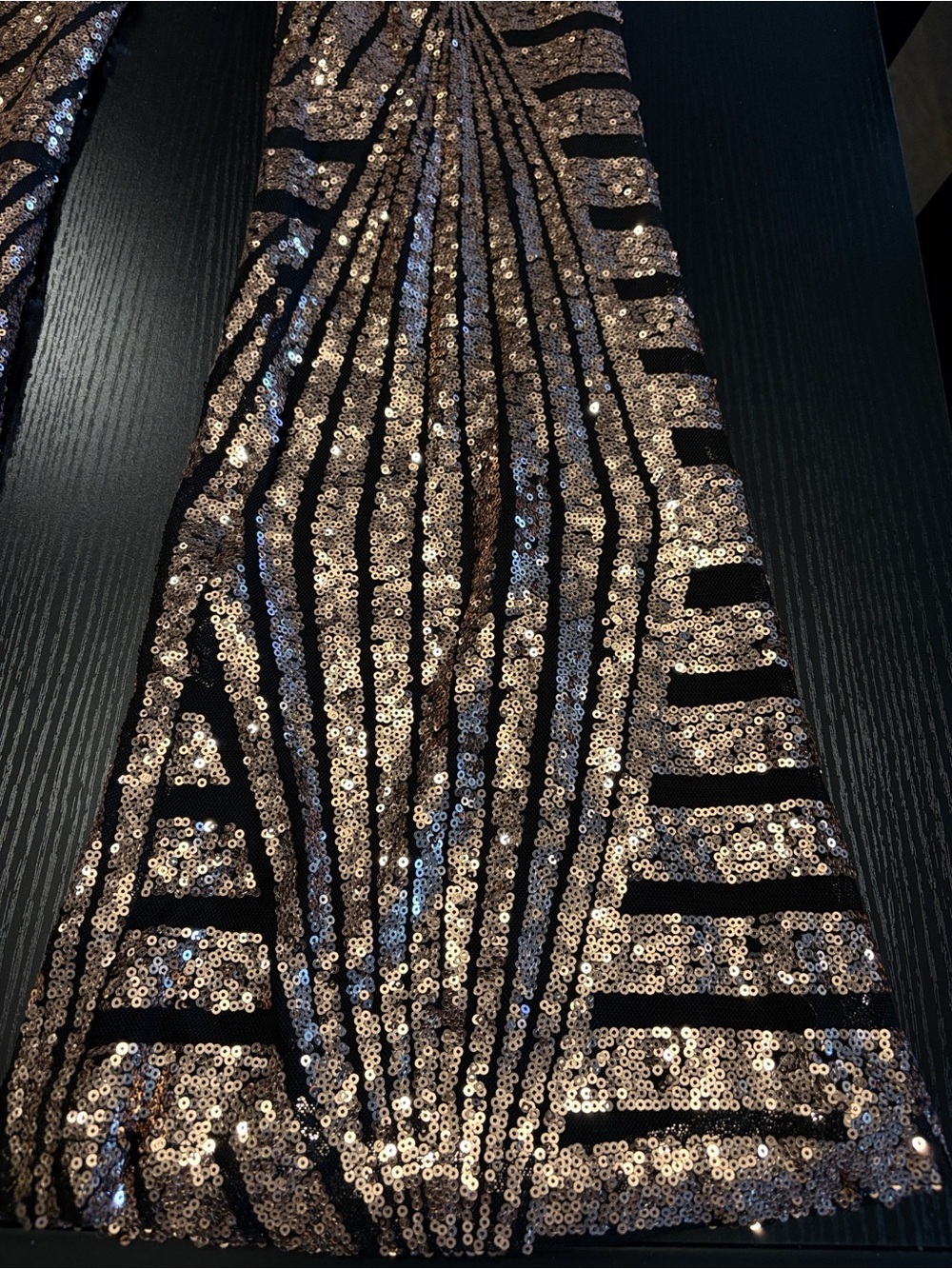 Sequin Flare Pants — Gold Boot-Cut Glam